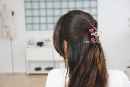 A179 - Cặp dọc La Fleur with pearl Tongs pin