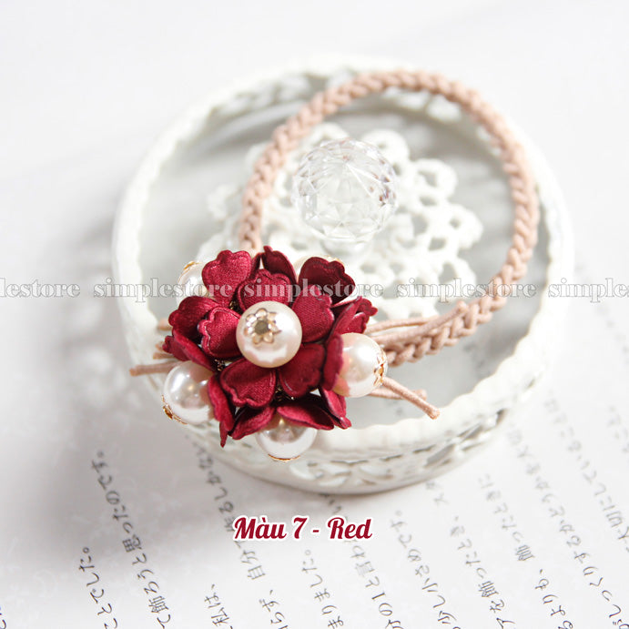 C22161 - Dây buộc Tiny Romi pearl flower