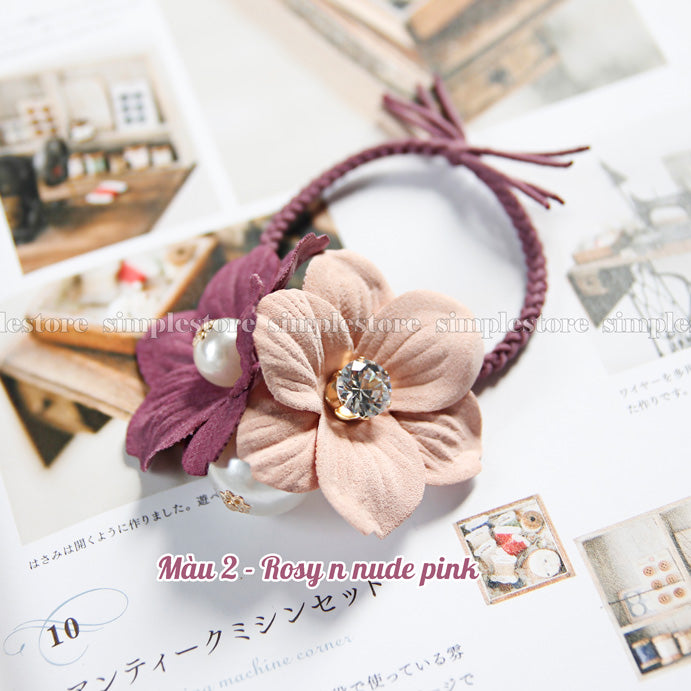 C22162 - Dây buộc Daisy leaf bloom hairtie