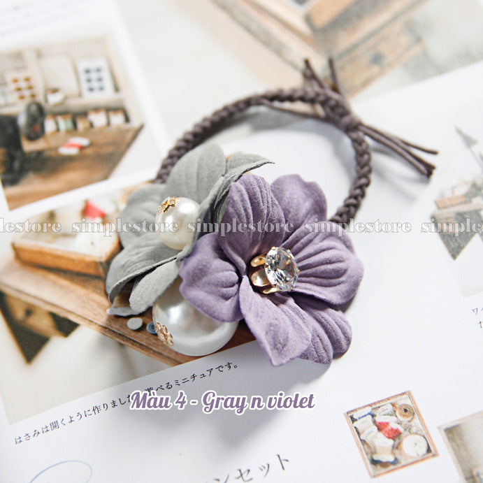 C22162 - Dây buộc Daisy leaf bloom hairtie