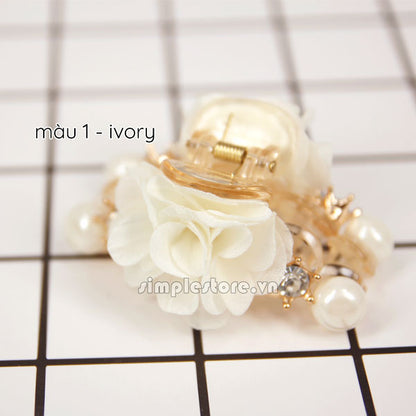 T18067 - Cặp dọc Gorgeous Flower with crown Pin - Simple Store