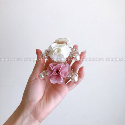 T18067 - Cặp dọc Gorgeous Flower with crown Pin - Simple Store