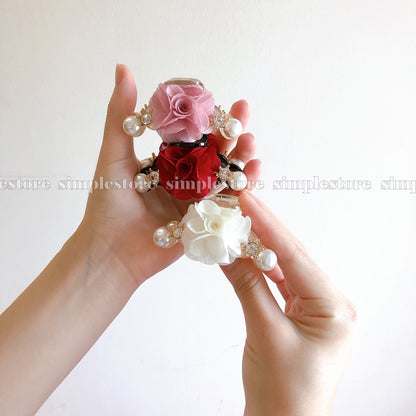 T18067 - Cặp dọc Gorgeous Flower with crown Pin - Simple Store