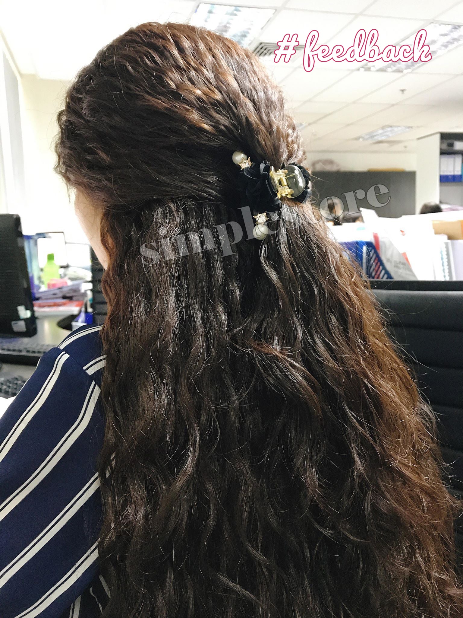 T18067 - Cặp dọc Gorgeous Flower with crown Pin - Simple Store