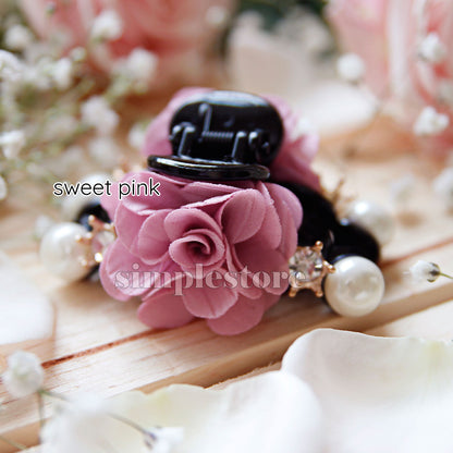 T18076 - [In Black] Cặp dọc Gorgeous Flower with crown Pin - Simple Store