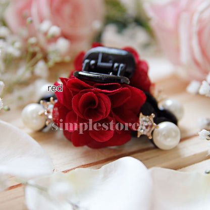 T18076 - [In Black] Cặp dọc Gorgeous Flower with crown Pin - Simple Store