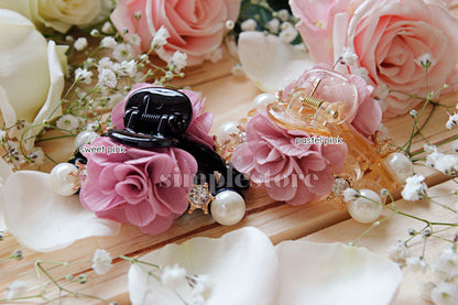 T18076 - [In Black] Cặp dọc Gorgeous Flower with crown Pin - Simple Store