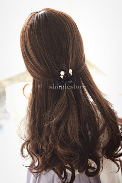 T18076 - [In Black] Cặp dọc Gorgeous Flower with crown Pin - Simple Store