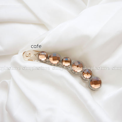 T22097 - Cặp dọc Mocha crystal Banana pin - Simple Store