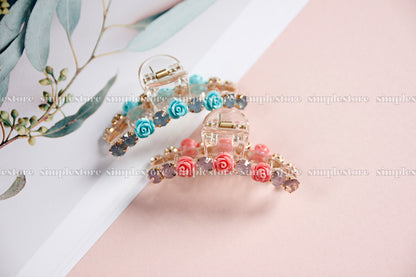 T22104 - Cặp dọc Ava Tiny flower Tongs pin