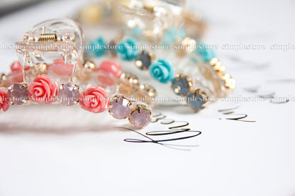 T22104 - Cặp dọc Ava Tiny flower Tongs pin