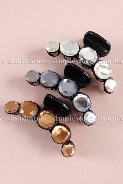 T22109 - [In black] Cặp dọc Shine crystal Tongs pin