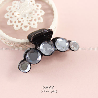 T22109 - [In black] Cặp dọc Shine crystal Tongs pin