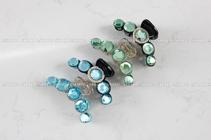 T22110 - [In black] Cặp dọc Rummy crystal Tongs pin