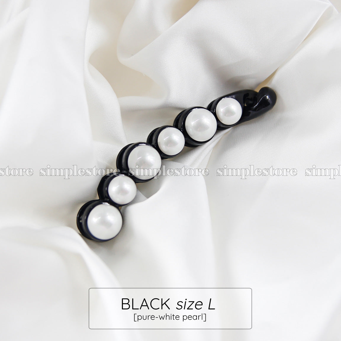 T22112 - Cặp dọc Basic Pure-white pearl hairpin