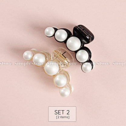 T22112 - Cặp dọc Basic Pure-white pearl hairpin